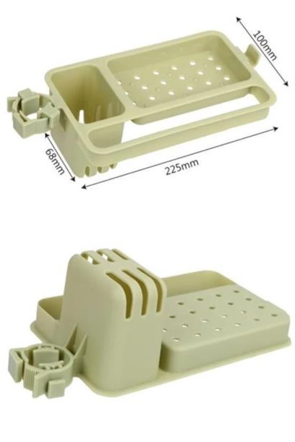 BUFFER® Musluğa Takılan Sünger Havlu Askılı Sabun Hazneli mutfak Banyo Lavabo Düzenleyici Organizer - 11