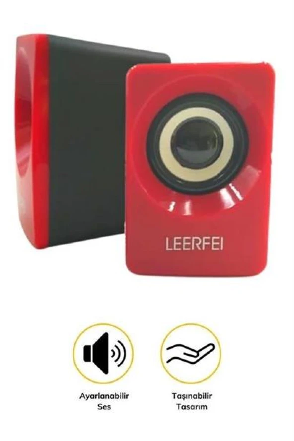 BUFFER® N62 1+1 Multimedia USB ve Jacklı Mini Hoparlör Yüksek Stereo Ses Sistemi - 2