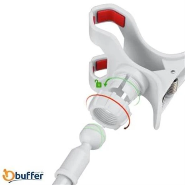 BUFFER® Boyuna Asılan Ergonomik 360 Derece Cep Telefonu Tutucu Stand - Resim 5