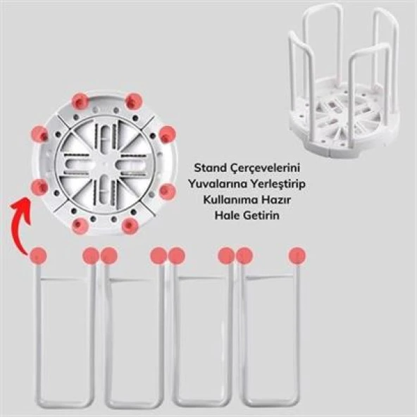BUFFER® Tabak Bardak Kase Standı Bulaşık Kurutma Tutucu Mutfak Düzenleyici Organizatör - 3