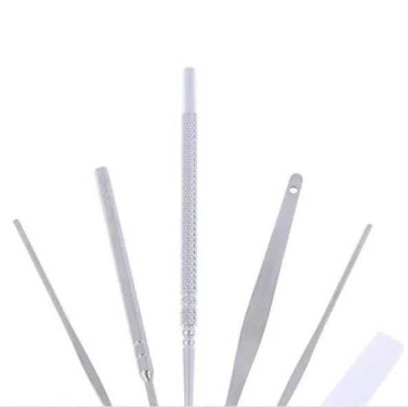 BUFFER® 6 Parça Paslanmaz Çelik Kulak Balmumu Toplayıcı Çıkarıcı Temizleyici Bakımı Çubuk Seti - 8