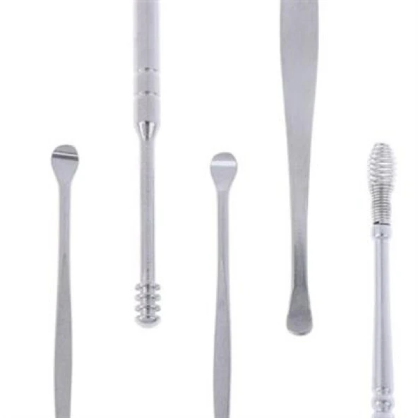 BUFFER® 6 Parça Paslanmaz Çelik Kulak Balmumu Toplayıcı Çıkarıcı Temizleyici Bakımı Çubuk Seti - 10