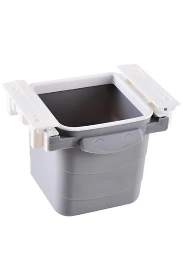 BUFFER® Mini Masa Çöp Kovası Plastik Tezgah Altı Geri Çekilebilir Yapışkanlı Görünmez Bölme Pratik - 10