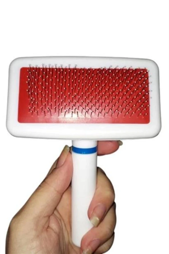 BUFFER® Paslanmaz Evcil Hayvan Kedi Köpek Tüy Tarama Toplama Fırçası Kolay Temizlenir Bakım Aleti - 12