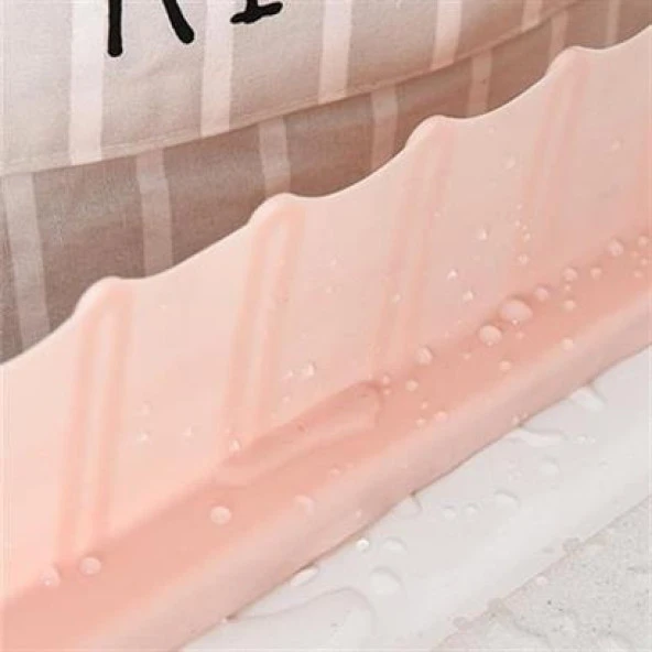 BUFFER® Vantuzlu Kauçuk Sıvı Su Sızdırmaz Mutfak Banyo Duş Bariyeri Lavabo Kenar Tutucu Set - 6