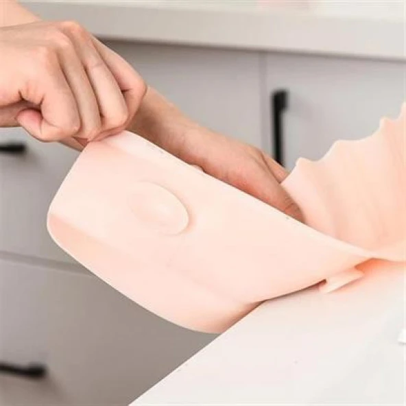 BUFFER® Vantuzlu Kauçuk Sıvı Su Sızdırmaz Mutfak Banyo Duş Bariyeri Lavabo Kenar Tutucu Set - 7