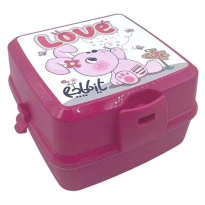 BUFFER® Kendiliğinden Kaşık Çatallı Beslenme Kutusu 4 Bölmeli Çocuk Beslenme Kabı Saklama Kutusu - Resim 12