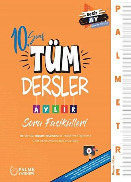 Palmetre 10. Sınıf  Tüm Dersler Aylık Çalışma Fasikülleri