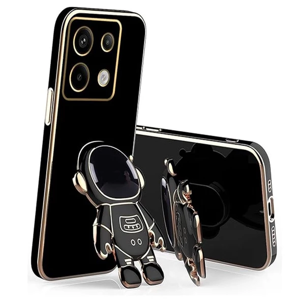 Gpack Xiaomi Poco X6 5G Kılıf Kamera Korumalı Astronot Desenli Standlı Silikon