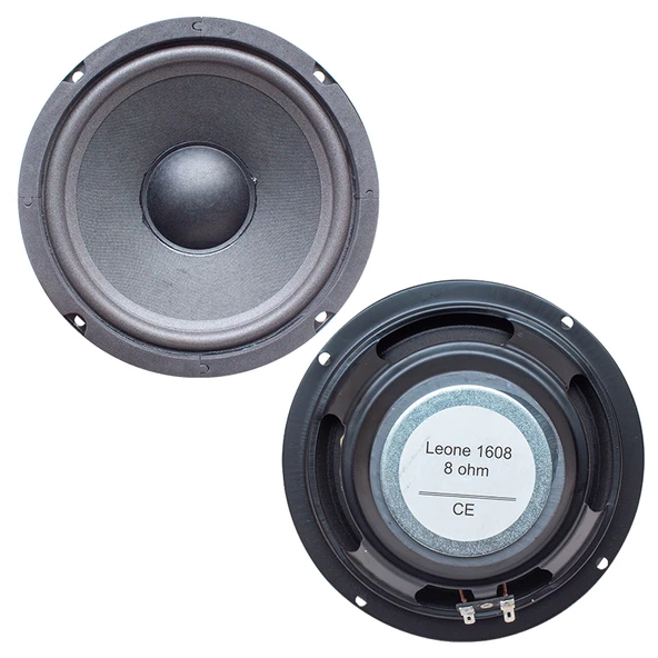 LEONE 1608 16 CM 8 OHM TWEETERSIZ TEKLİ METAL ÇERÇEVELİ HOPARLÖR (BASS HOPARLÖR) - 2