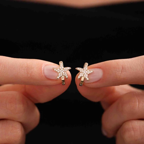 Deniz Yıldızı Altın Küpe ürün görseli 1