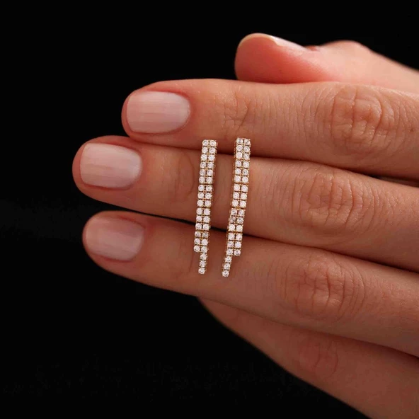 Sarı Altın Su Yolu Küpe