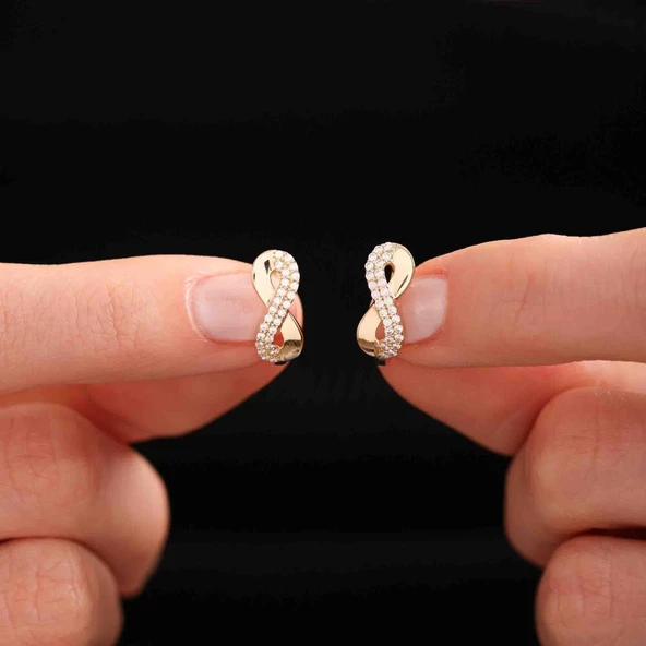 Sonsuzluk Altın Küpe