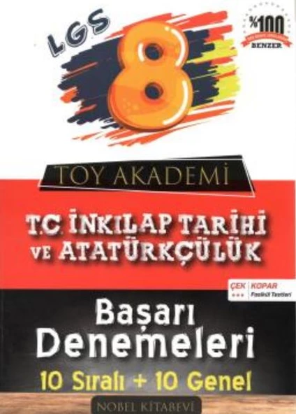 Toy Akademi 8.Sınıf T.C. İnkılap Tarihi 10 lu Deneme (Yeni)