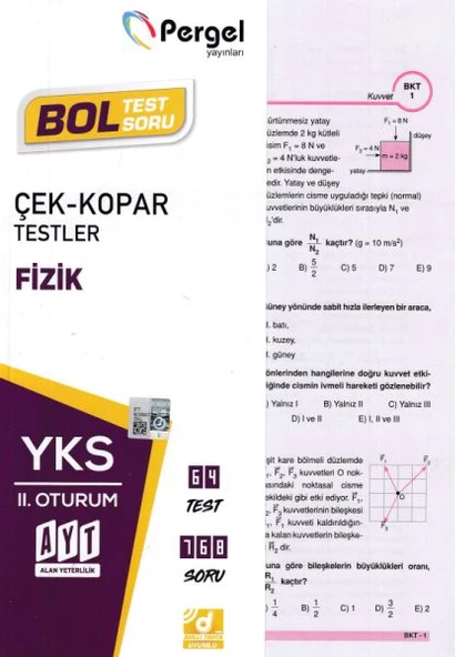 Pergel AYT Fizik Çek-Kopar Yaprak Test (Yeni)