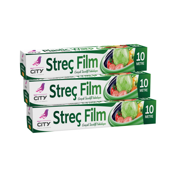 Streç Film New Cıty 10 Mt X 3 Paket ( Toplam 30 mt )