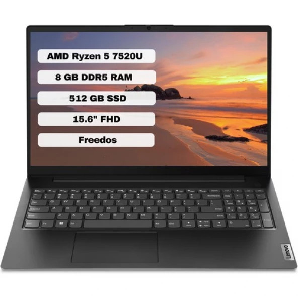 Lenovo V15 G4 AMN 82YU00QKTX Ryzen 5 7520U 8 GB 512 GB SSD Radeon 610M 15.6" Full HD Notebook