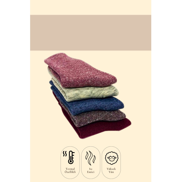 Termal Erkek Havlu Patik Çorap 5'li Set (5 ÇİFT) - 5