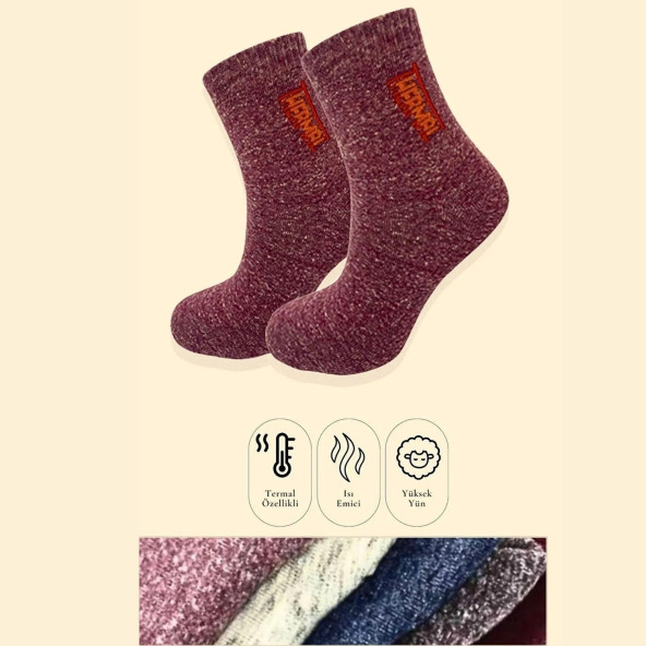 Termal Erkek Havlu Patik Çorap 4'lü Set( 4 Çift) - 2