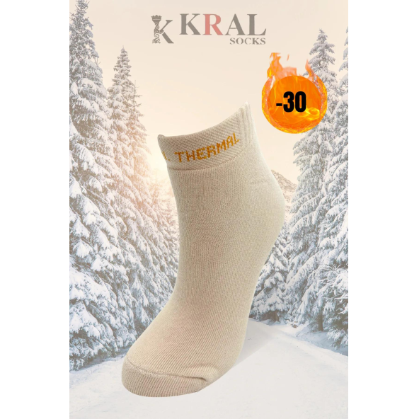 Termal Özellikli 2x Korumalı (3 ÇİFT) Asorti Renkli Kadın Kışlık Havlu Patik Çorap - 2