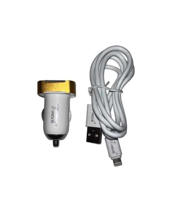 PDAteknoloji Lightning 2.1A Araç Şarj Cihazı DL-DC211B Beyaz - Resim 2