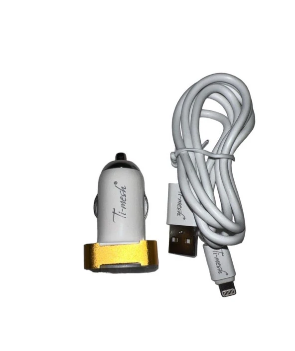 PDAteknoloji Lightning 2.1A Araç Şarj Cihazı DL-DC211B Beyaz - Resim 3