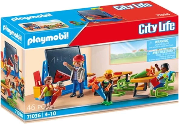 Playmobil 71036 şehir hayatı okulda ilk gün, eğitici oyuncak, eğlenceli yaratıcı rol yapma, oyun seti, 4 yaş ve üzeri ço