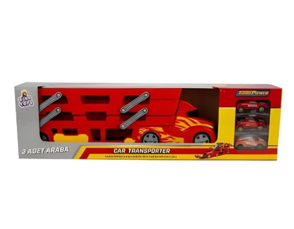 King Toys Arabalı Tır Büyük 3 Katlı Kırmızı