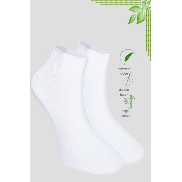 Erkek Patik Lacose Kabartma Desenli (5 ADET) Bambu Dikişsiz Parfümlü Kısa Çorap - 4