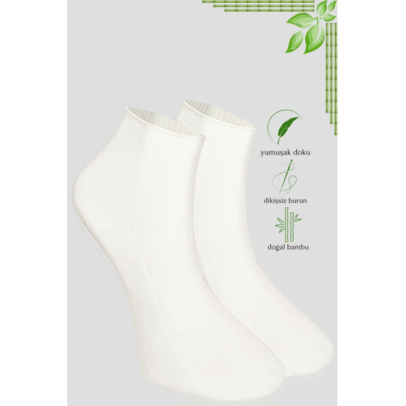 Erkek Patik Lacose Kabartma Desenli (5 ADET) Bambu Dikişsiz Parfümlü Kısa Çorap - 4