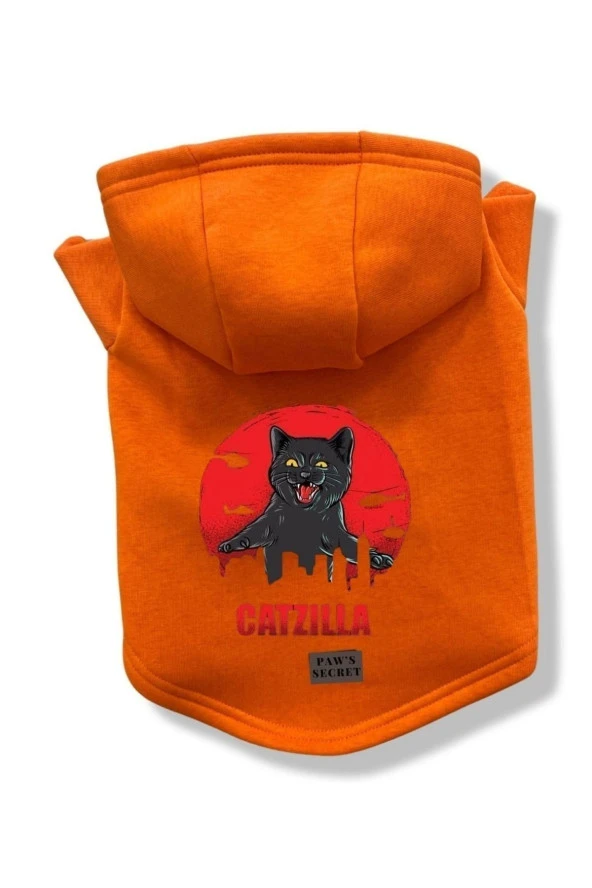 Köpek Kıyafeti Köpek Sweatshirt Hoodie Köpek Ürünleri Kedi Kıyafeti - Catzilla