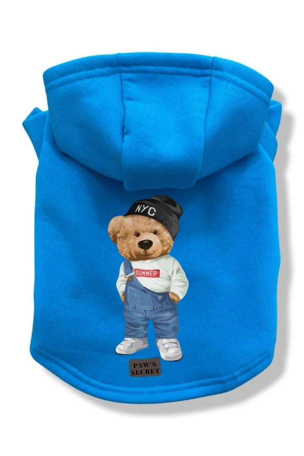 Köpek Kıyafeti Köpek Sweatshirt Hoodie Köpek Ürünleri Kedi Kıyafeti - Salopet Ayı