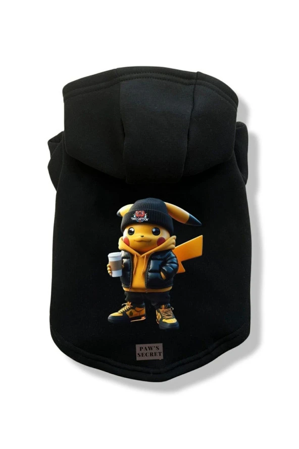 Köpek Kıyafeti Köpek Sweatshirt Hoodie Köpek Ürünleri Kedi Kıyafeti - Havalı Pikachu