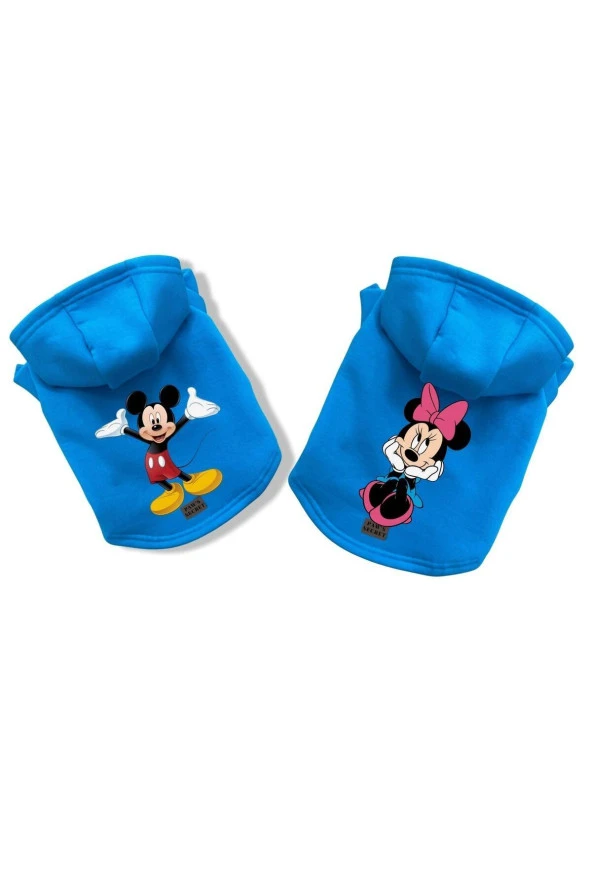 Köpek Kıyafeti Köpek Sweatshirt Hoodie Köpek Ürünleri Kedi Kıyafeti - Mickey ve Minnie İkili Ürün