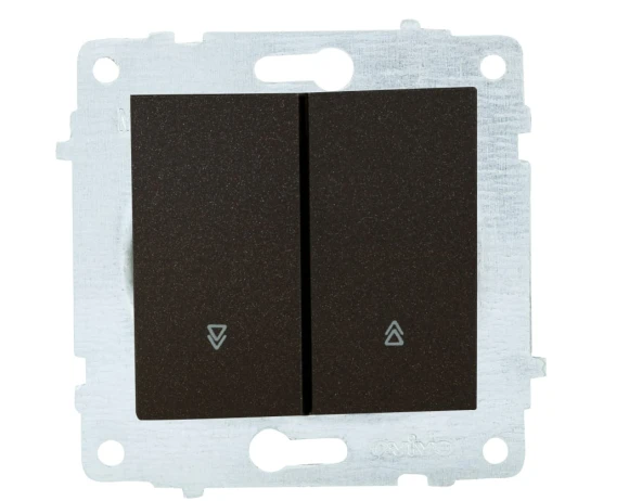 Ovivo Grano Metalik Siyah Jaluzi Anahtarı Tekli Çerçevesiz ürün görseli