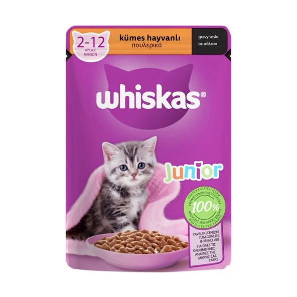 Whiskas Kümes Hayvanlı Gravy Yaş Mama 85 Gr
