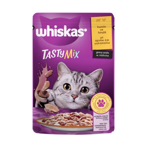 Whiskas TastyMix Kuzu Hindi Gravy Yaş Mama 85 Gr