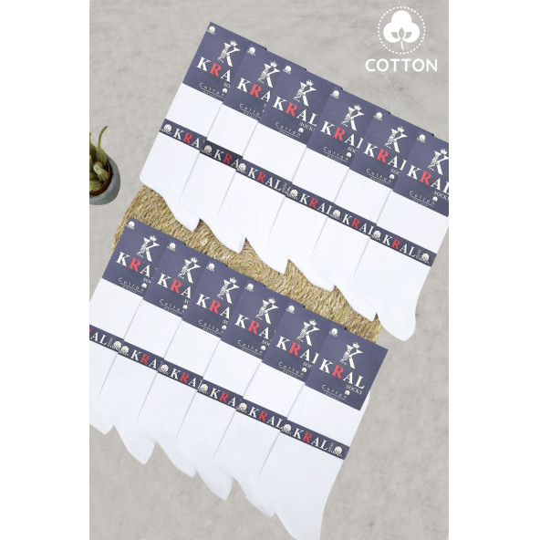 Kral 12'li Yazlık Penye Erkek Orta Uzun Çorap Parfümlü - 2