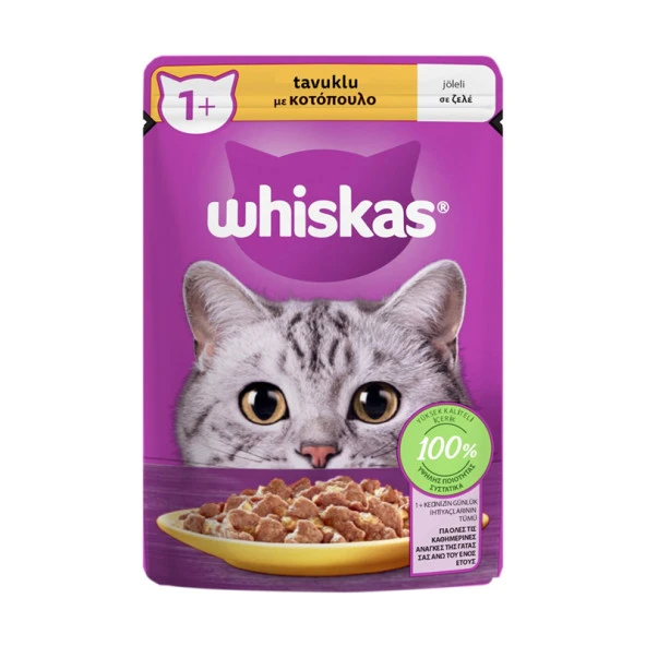 Whiskas Tavuklu Jöleli Yaş Mama 85 Gr