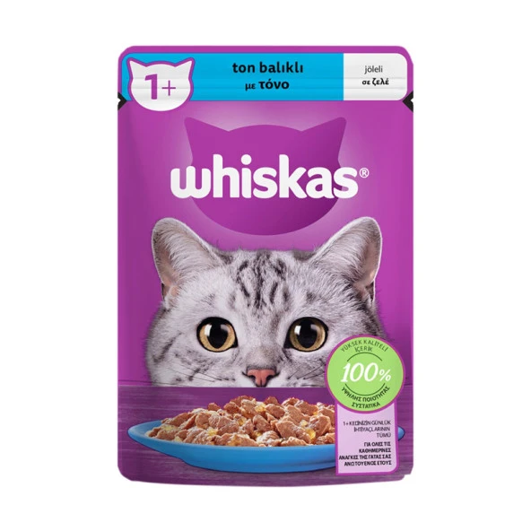 Whiskas Ton Balıklı Jöleli Yaş Mama 85 Gr