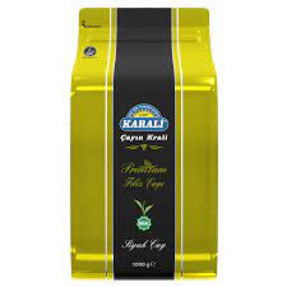 KARALİ PREMİUM FİLİZ DÖKME SİYAH ÇAY 1000GR KİLİTLİ POŞET