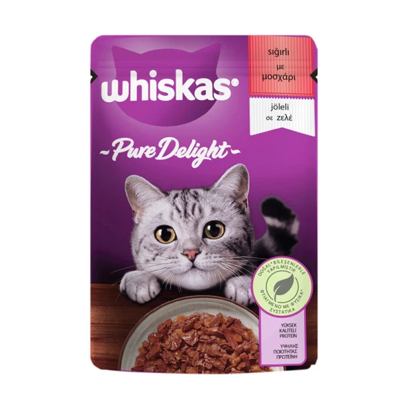 Whiskas Pure Delight Sığırlı Yaş Mama 85 Gr