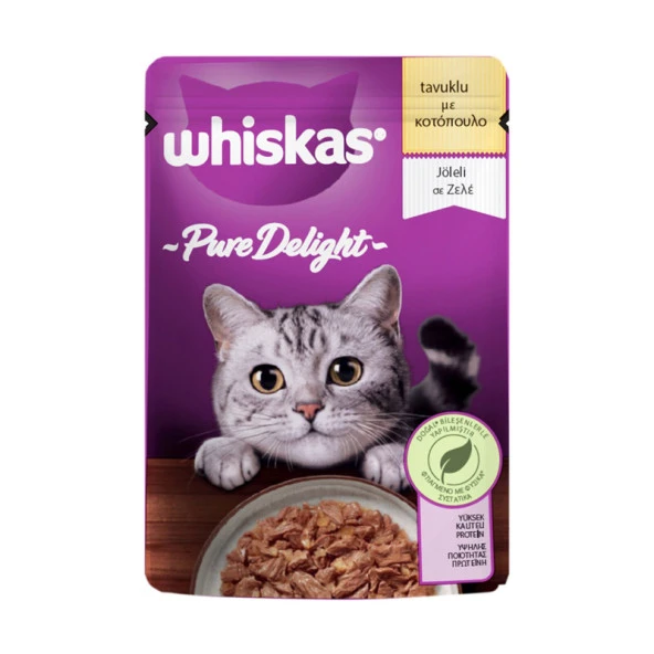 Whiskas Pure Delight Tavuklu Yaş Mama 85 Gr