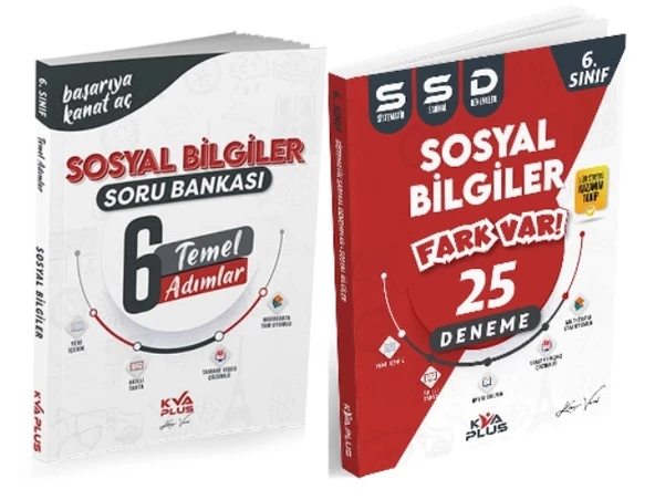 KORAY VAROL YAYINLARI 6. SINIF SOSYAL BİLGİLER TEMEL ADIMLAR SORU BANKASI VE 25 SİSTEMATİK SARMAL DENEME (2 KİTAP)