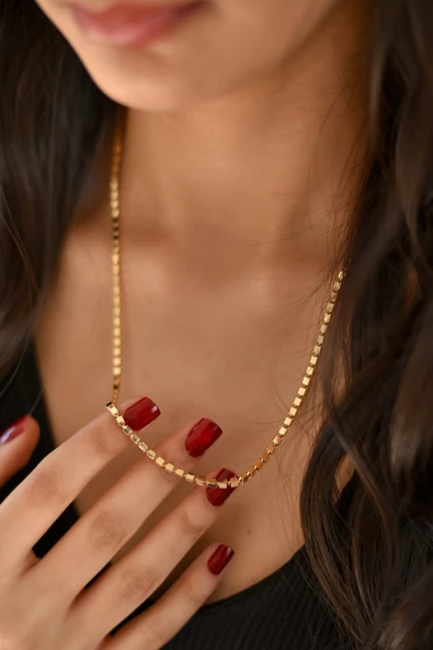 ÇG Kly424 Altın Küp Kolye - 3