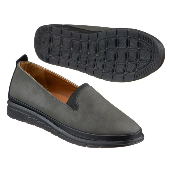 Yeşil Siyah Lastik Detaylı Kadın Ayakkabı - 2