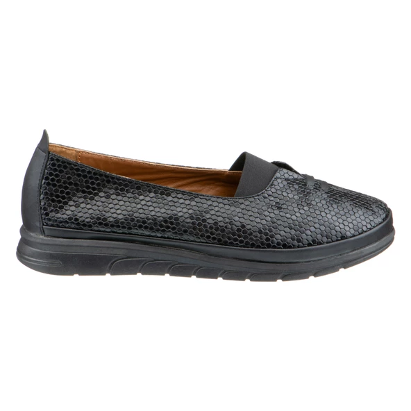 Siyah Baskılı Kadın Ayakkabı - 3