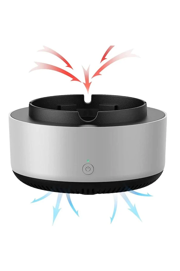 Gri Akıllı Küllük, Çok Fonksiyonlu Araba, Ev, Ofis Hava Temizleyici Küllük - 2