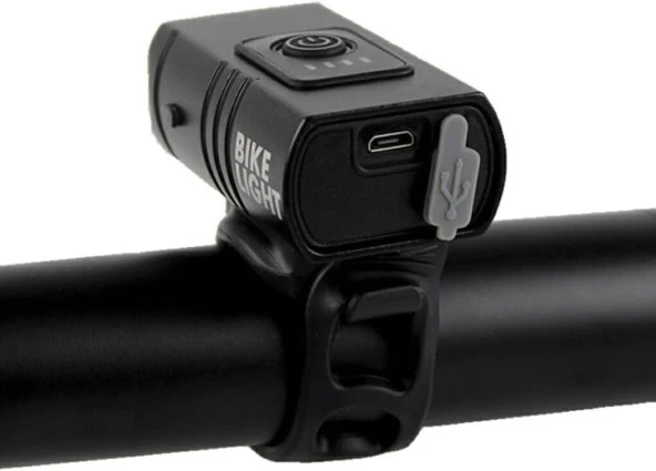 FORTE GT 6051 Bisiklet 2 x T6 Led Ön Far USB Şarjlı Alüminyum Alaşım Siyah - Resim 2