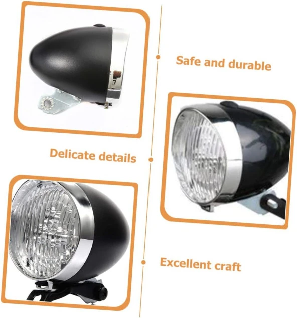 Forte Gt 2525 Bisiklet Ön Arka Retro Işık 4xAAA Pilli 360° Dönebilen Yüksek Güçlü Far - 3